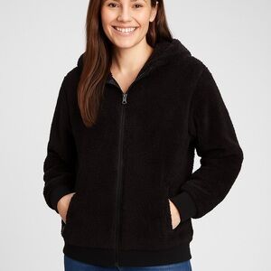 Spyder Women’s Black Fuzzy Sherpa Zip-Up Jacket – Size Medium